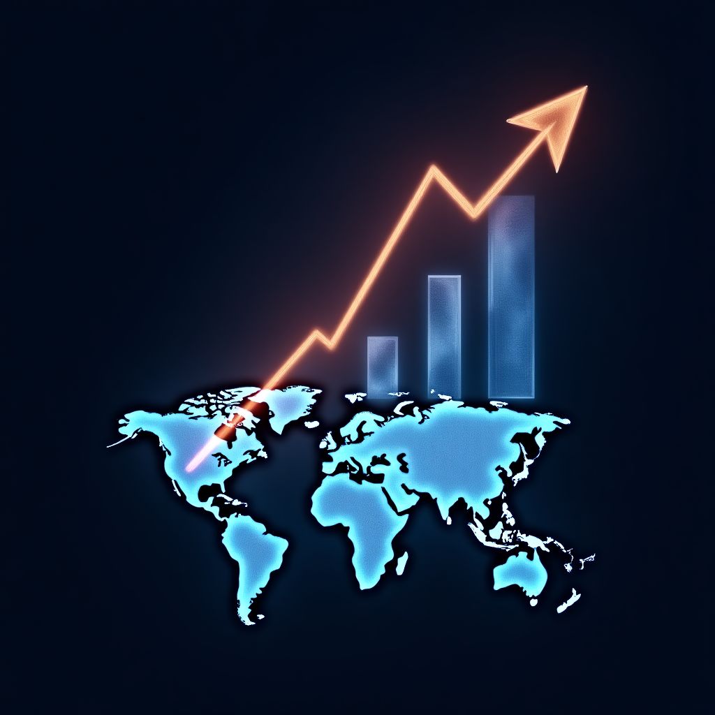 Un gráfico ascendente simbolizando crecimiento y éxito